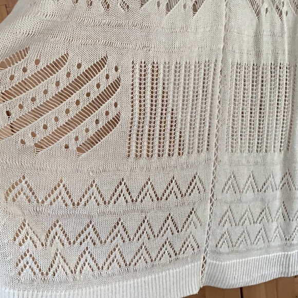 Alice+ Olivia Willard Linen Blend Pointelle Poncho XS/S - Picture 9 of 11